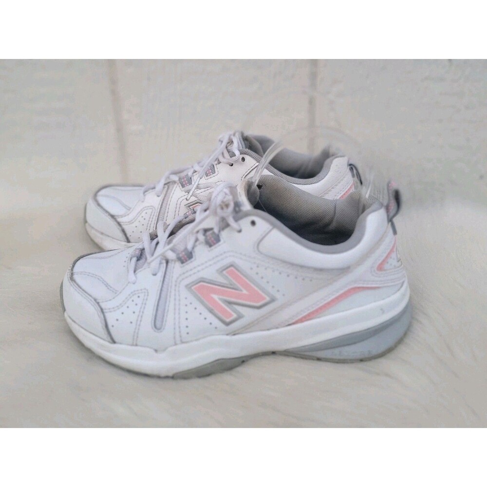 New Balance 608 V5 Sneakers Sz 7D Wide Wht/pink Running Comfort Shoes Sneakers